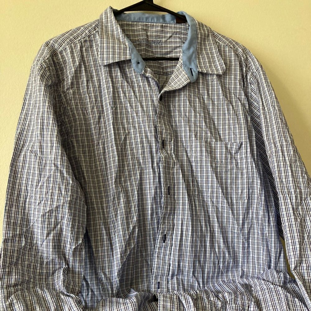 Mens Tasso Elba Long Sleeve Button Down Shirt